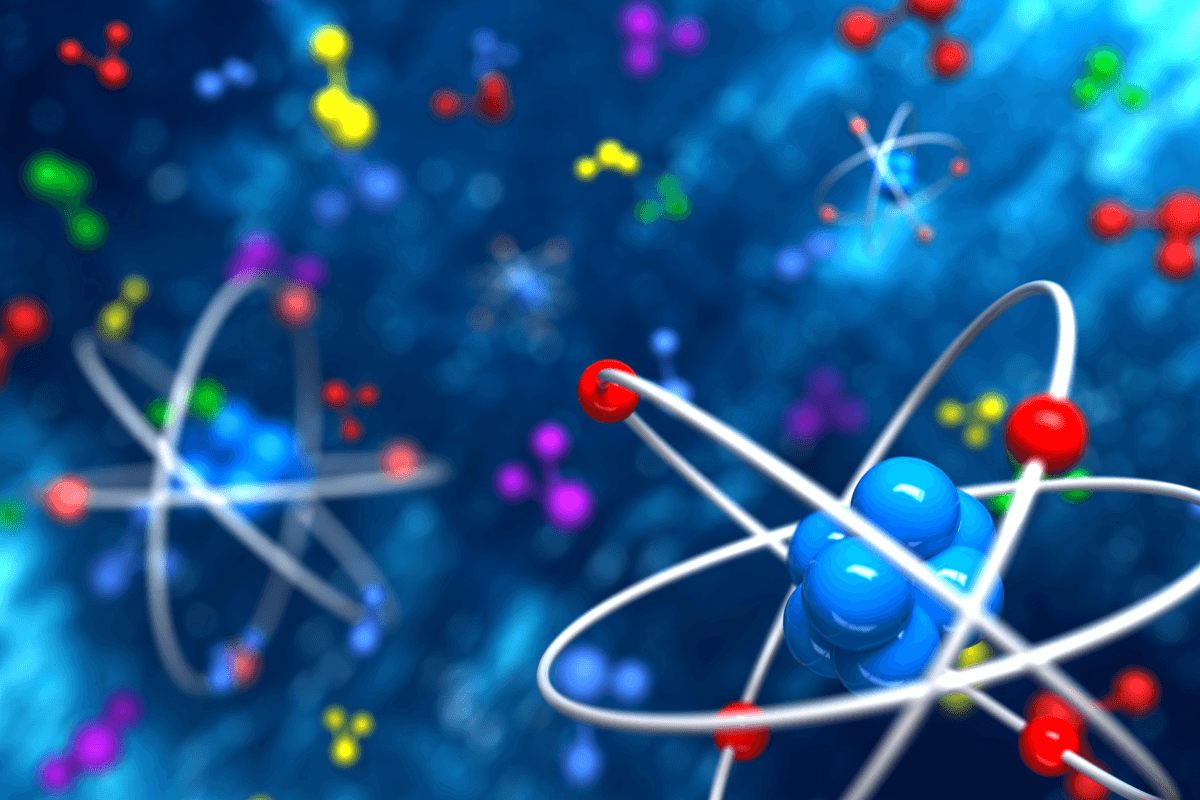 Models of atoms, with nuclei and orbital rings